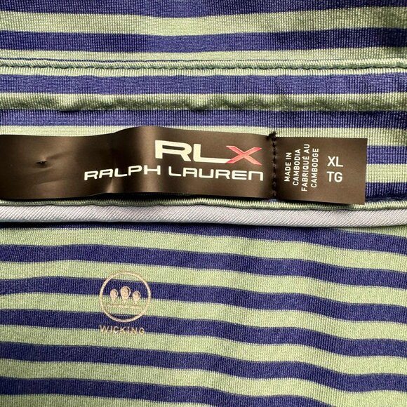 RLX Ralph Lauren Men's XL Striped Polo – KitchenAid Senior PGA 2020 - Picture 6 of 6
